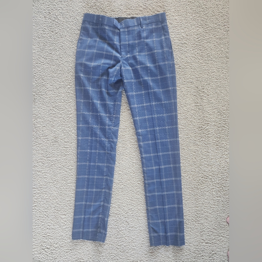 NWOT Soul Of London Blue‎ Checkered Slacks 33R
